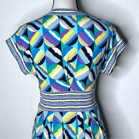 BCBGMAZARIA Cyan combo geometric knit dress - Picture 7 of 10
